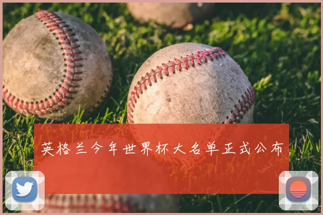 英格兰今年世界杯大名单正式公布