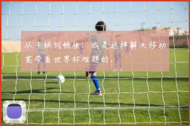 从卡顿到畅快:我是这样解决移动宽带看世界杯难题的。